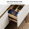 218 cm White Sintered Stone Top TV Stand with 4 Drawers