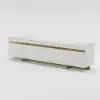 218 cm White Sintered Stone Top TV Stand with 4 Drawers