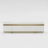 218 cm White Sintered Stone Top TV Stand with 4 Drawers