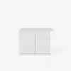 Modern 127 cm Marble Veneer Kitchen Island with Ample Storage, White