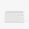 Modern 183 cm Sintered Stone Kitchen Island with Ample Storage, White