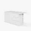 Modern 183 cm Sintered Stone Kitchen Island with Ample Storage, White