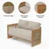 Boheva 4-Piece Outdoor Teak & Rope Weave Sofa Set with Coffee Table for 4