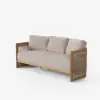 Boheva 4-Piece Outdoor Teak & Rope Weave Sofa Set with Coffee Table for 4