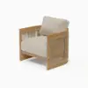 Boheva 4-Piece Outdoor Teak & Rope Weave Sofa Set with Coffee Table for 4