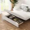 170 cm 2-Seater Warm White Boucle Convertible Sleeper Sofa with Storage & Pillows – Queen