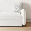 170 cm 2-Seater Warm White Boucle Convertible Sleeper Sofa with Storage & Pillows – Queen