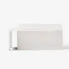 Modern 205 - 285 cm Extendable Sintered Stone Kitchen Island with Doors & Drawers, White – Glossy White