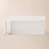 Modern 205 - 285 cm Extendable Sintered Stone Kitchen Island with Doors & Drawers, White – Glossy White
