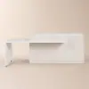 Modern 205 - 270 cm Extendable Sintered Stone Kitchen Island with Doors & Drawers, White – 268cm