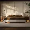 Aura Ash Wood Smart Bedside Table With Charging Station & Light