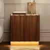Aura Ash Wood Smart Bedside Table With Charging Station & Light