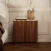 Aura Ash Wood Smart Bedside Table With Charging Station & Light