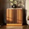 Aura Ash Wood Smart Bedside Table With Charging Station & Light
