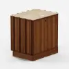 Aura Ash Wood Smart Bedside Table With Charging Station & Light