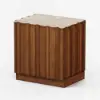 Aura Ash Wood Smart Bedside Table With Charging Station & Light