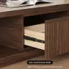 Velar 180 - 290 cm Extendable Fluted TV Stand with Sintered Stone Top & 3 Drawers – Multilayer PlyWood