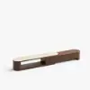 Velar 180 - 290 cm Extendable Fluted TV Stand with Sintered Stone Top & 3 Drawers – Multilayer PlyWood