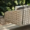Cocaro Outdoor Rope Weave Aluminium Swing Chair with Cushion in Grey