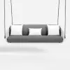 Cocaro Outdoor Rope Weave Aluminium Swing Chair with Cushion in Grey