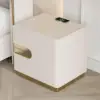 50 cm Smart 2-Drawer Bedside Table with Sintered Stone Top & Charging Station – AUD-H2446