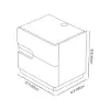 50 cm Smart 2-Drawer Bedside Table with Sintered Stone Top & Charging Station – AUD-H2446