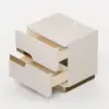 50 cm Smart 2-Drawer Bedside Table with Sintered Stone Top & Charging Station – AUD-H2446