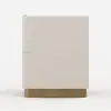 50 cm Smart 2-Drawer Bedside Table with Sintered Stone Top & Charging Station – AUD-H2446