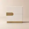 50 cm Smart 2-Drawer Bedside Table with Sintered Stone Top & Charging Station – AUD-H2446