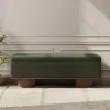 Teddy Fabric Fluffy Faux Fur Flip Top Wood Storage Entryway Bench – Green – AUD-H2448