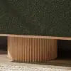Teddy Fabric Fluffy Faux Fur Flip Top Wood Storage Entryway Bench – Green – AUD-H2449