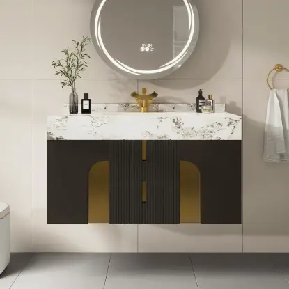 Picture of Artis 90 cm Floating Single Bathroom Vanity with Sink, Sintered Stone Top, Ample Storage