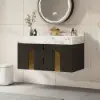 Artis 90 cm Floating Single Bathroom Vanity with Sink, Sintered Stone Top, Ample Storage