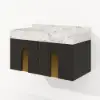 Artis 90 cm Floating Single Bathroom Vanity with Sink, Sintered Stone Top, Ample Storage
