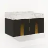 Artis 90 cm Floating Single Bathroom Vanity with Sink, Sintered Stone Top, Ample Storage