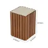 Aura Ash Wood Fluted Walnut Side Table with Sintered Stone Top