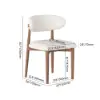 Picture of Modern PU Leather Dining Chair with Rubber Wood Legs, 1 Piece – Pieces