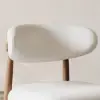 Modern PU Leather Dining Chair with Rubber Wood Legs, 6 Pieces