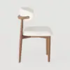 Modern PU Leather Dining Chair with Rubber Wood Legs, 6 Pieces