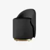 Leather Round Dressing Table Stool with Back Accent Chair – AUD-H2458