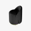 Leather Round Dressing Table Stool with Back Accent Chair – AUD-H2458