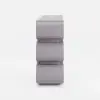 Narrow Humply Leather 3-Drawer Smart Bedside Table with Sintered Stone Top – AUD-H2461