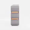 Narrow Humply Leather 3-Drawer Smart Bedside Table with Sintered Stone Top – AUD-H2461
