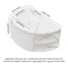 Modern 91 cm Corner Floating Single Bathroom Vanity with Sink, LED Light, Storage – White