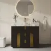91cm Artis Freestanding Bathroom Vanity Single Sink Vanity Cabinet Sintered Stone Top