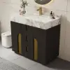 91cm Artis Freestanding Bathroom Vanity Single Sink Vanity Cabinet Sintered Stone Top