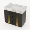 91cm Artis Freestanding Bathroom Vanity Single Sink Vanity Cabinet Sintered Stone Top