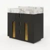 91cm Artis Freestanding Bathroom Vanity Single Sink Vanity Cabinet Sintered Stone Top