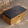 Tevara 120 cm Smokeless Metal Propane Fire Pit Table with Lid Cover for Outdoor Patio