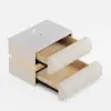 Humply Floating Leather 2-Drawer Smart LED Bedside Table with Sintered Stone Top – AUD-H2465